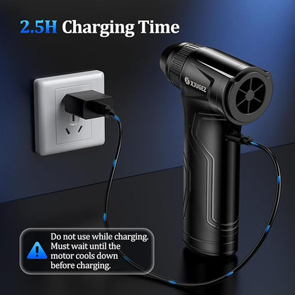 Mini Compressed Air Duster,160000RPM Portable Electric Air Duster,4-Gear Speed Wind with Type-C for Fast Charging,Suit for Home Cleaning,Cleaning Car,Sofa,Keyboards, Yard Leaves, Snow,Camping