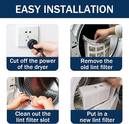 W10859086 Dryer Lint Screen Filter with Lint Brush Compatible with Whirlpool Maytag Kenmore Dryer, Replaces W10608811, W10701353, 4378144, AP5999318, PS11731421, EAP11731421, MEDB835DW4