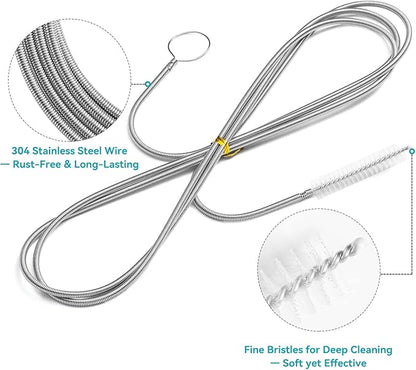 2 Pack 80 Inch Flexible Drain Brush, Sunroof Drain Cleaning Tool for Ice Maker, Refrigerator & AC Drain Line