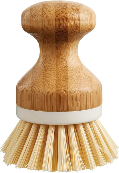 HIC Kitchen Vegetable Scrubber Dishwashing Brush, Bamboo with Non-Scratch Bristles