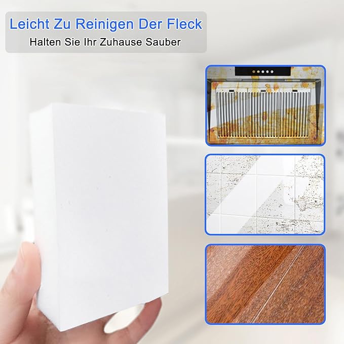 100Pack Magic Eraser Cleaning Sponge, Extra Large Melamine Sponge Foam in Bulk Boat Eraser, Multi-Functional Household Cleaning Scrubber Sponge Pads for Kitchen, Bathroom, Bathtub, Sink, Walls, Shoes