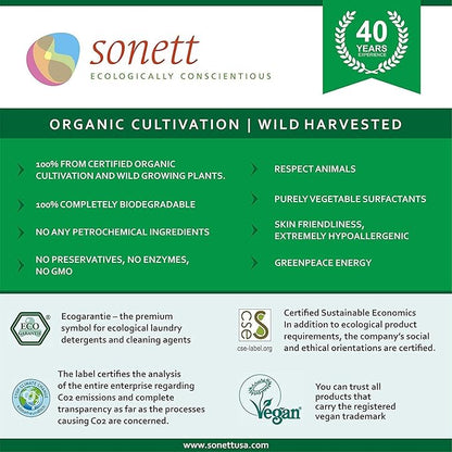 Sonett Organic Stain Removers Spray for clothes effective against fruit, Cocoa, Ballpoint, Grease stains for delicate textiles of Wool 3.4 fl.oz (Pack of 1)
