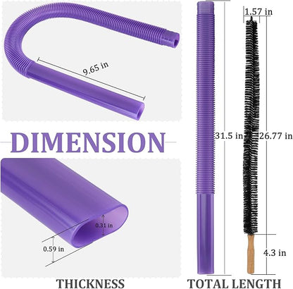 Fullclean Dryer Vent Lint Vacuum Atttachments for Dyson V15 V15s Gen5 V12 V11 V10 V9 V8 V7 Detect Absolute Cyclone Outsize Slim Vacuum Cleaner Crevice Flexible Dryer Lint Remove Tool Cleaner Kit