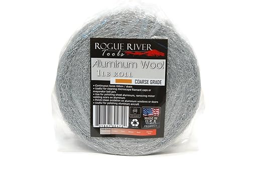Aluminum Wool (COARSE Grade) - 1lb Roll - by Rogue River Tools. Soft clean and polish! Pure Aluminum