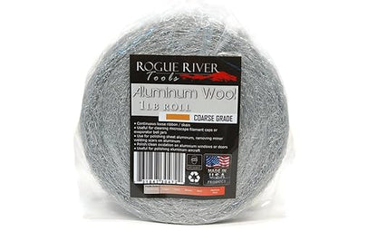Aluminum Wool (COARSE Grade) - 1lb Roll - by Rogue River Tools. Soft clean and polish! Pure Aluminum