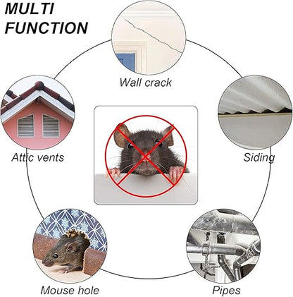 Steel Wool for Mice Control - |15FT (150G)| - Steel Wool 0000 Fill Fabric Fine Wire Wool to Keep Annoying Animals away from Holes Wall Cracks Vents