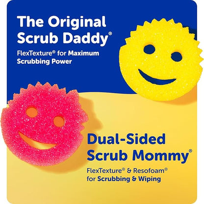 Scrub Mommy Kitchen Sponges - Dual-Sided Dish Sponges for Scrubbing - Non-Scratch Cleaning Sponges for Washing Dishes, Bathroom & Multi-Surface Cleaning - Online Exclusive (3 Count)
