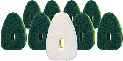 Smilyeez Green Heavy Duty Scrubbing Sponge Refill for use with The Dish Daddy (Reg. TM) Dishwand (10 Pack) Refill Head