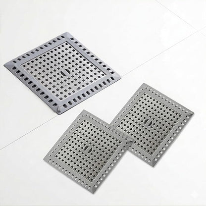 2 Pack Square Shower Drain Hair Catcher Stainless Steel | Anti-Clog Hair Stopper for Bathroom, Bathtub & Kitchen | Non-Slip, Easy Clean, Universal Fit
