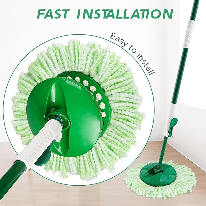 Mop Head Replacement for Libman Tornado Spin Mop System, Resuable Microfiber Mop Refill Pad, Easy to Replace, Machine Washable（5 Pack）
