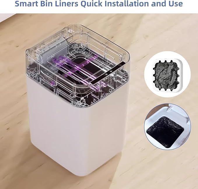 JU01 Automatic Trash Can Refill Bag Box | Hands-Free Replacement, Self-Sealing & Auto-Changing, Compatible with JU01 Smart Trash Can, 6-Pack (Approx. 180 Uses)