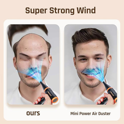 Compressed Air - Electric Air Duster, 50 mph 110000RPM Super Power Compressed Air Duster for PC/Computer/Blaster/Keyboard/Home, Variable Speed Cordless Canned Air Mini Dust Blower Quick Dusting