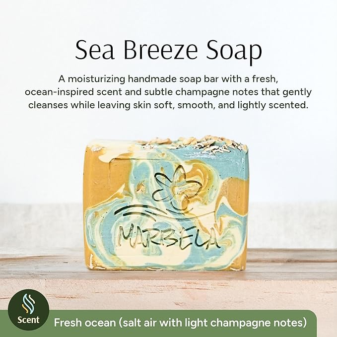 Marbela Cosmetics Handmade Soap - Sea Breeze - Soap Bar 3.5 oz