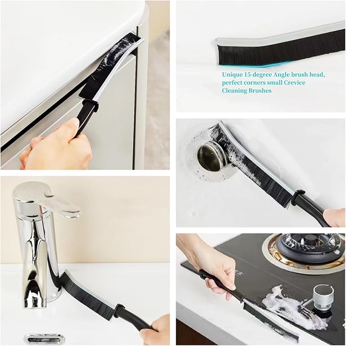 6 PCS Crevice Cleaning Brush,Hard Bristle Crevice Cleaning Brush,Crevice Cleaning Tool is Effective to Clean the Small Gap of Kitchen, tolilet and Windows. (6pcs)