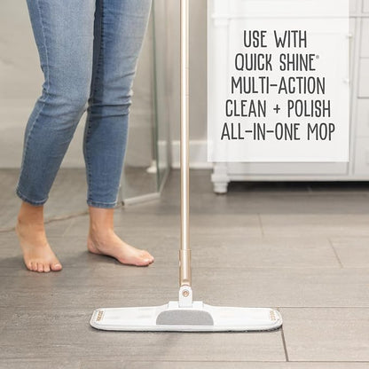 Quick Shine Multi-Surface Floor Finish-Polish 64oz-4pk | Safer Choice, No PFAS, pH Neutral Clean Shine Technology | Squirt & Spread | For Wood, Laminate, LVP, LVT, Tile & Stone | Made in USA