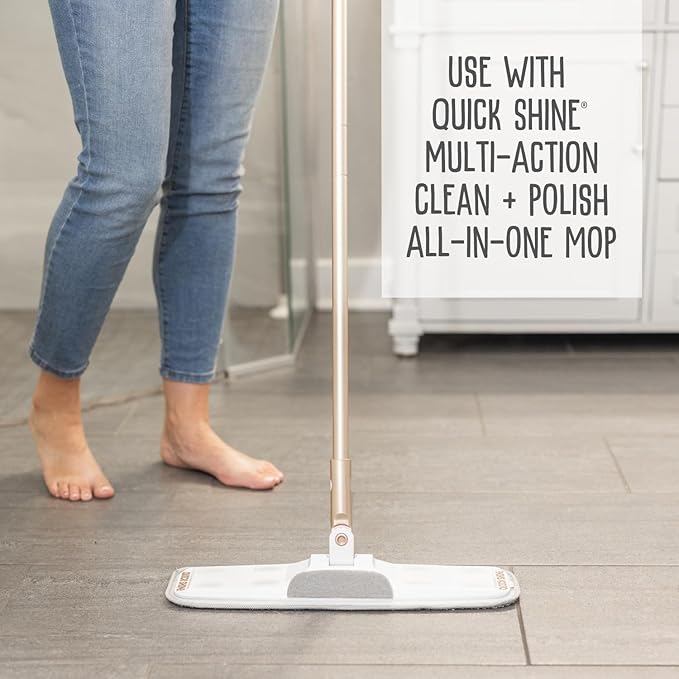 Quick Shine Multi Surface Floor Finish 64oz | Cleaner & Polish to use on Hardwood, Laminate, Luxury Vinyl Plank LVT, Tile & Stone | Safer Choice w/Clean Shine Technology | Shine-Protect-Refresh