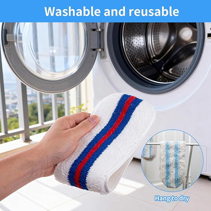 6 Pack Mop Replacement Pads Compatible with O Cedar H2pro Flat Mop System, Microfiber Mop Pads Replacements for O Cedar h2pro,Washable and Reusable H2pro Mop Refills for Hard Floor Deep Cleaning