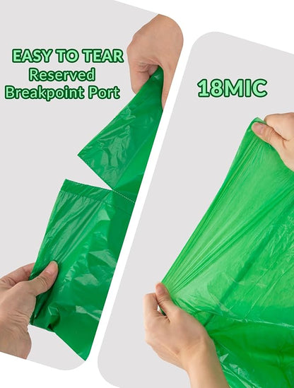 UMT Plastar 200 Count Compostable Trash Bags 30-33 Gallon, 32 x 38 Inch Biodegradable Garbage Bags 18 Micron, Green Eco Friendly Kitchen & Household Trash Bags