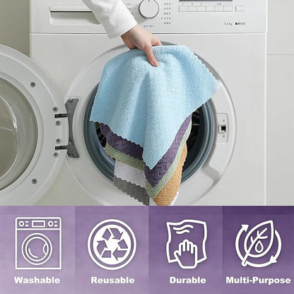 80 Pack Microfiber Cleaning Cloth Roll Reusable Paper Towels 12"x12" Tear Away Cloth,Absorbent Dish Rags for House Kitchen,Wash Cloths,Lint Free Rags for Window Cars Cleaning Supplies
