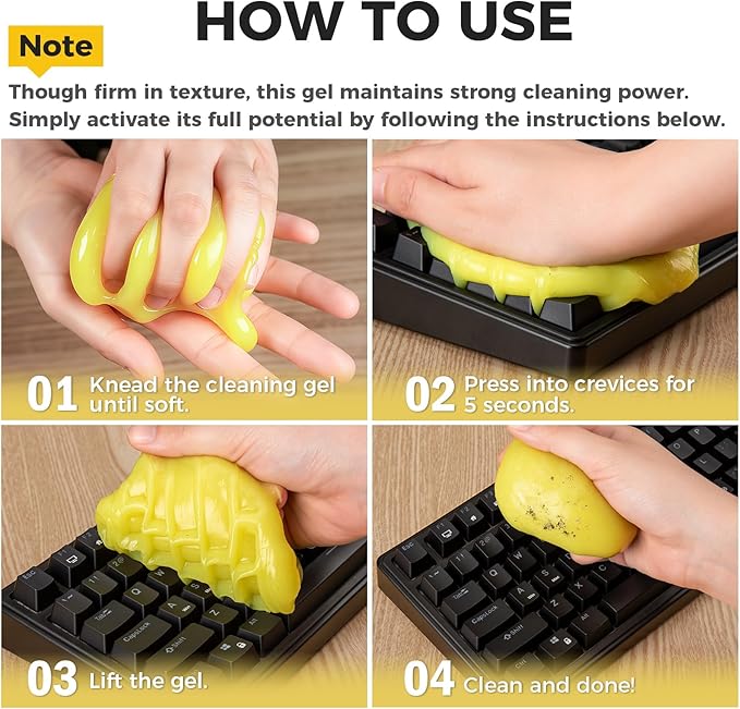 ASFSKY Car Cleaning Gel (Green,Magnolia) Cleaning Putty Universal Dust Cleaning Car Interior Cleaner Keyboard Dust Remover Car Slime Gifts for Women Girl Men（1 Pack）