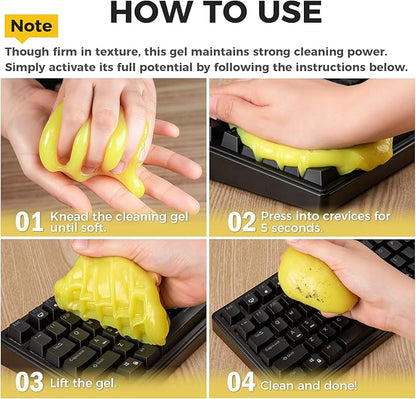 ASFSKY Car Cleaning Gel (Green,Magnolia) Cleaning Putty Universal Dust Cleaning Car Interior Cleaner Keyboard Dust Remover Car Slime Gifts for Women Girl Men（1 Pack）