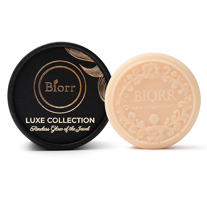 BIORR Deep Moisturizing & Color Protection Conditioner Bar – Pomegranate Extract with Hydrolyzed Rice & Oat Protein – Sulfate-Free, Vegan Solid Conditioner for Color-Treated Hair