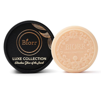 BIORR Deep Moisturizing & Color Protection Conditioner Bar – Pomegranate Extract with Hydrolyzed Rice & Oat Protein – Sulfate-Free, Vegan Solid Conditioner for Color-Treated Hair