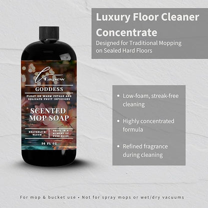 Lapew Goddess Scented Mop Soap - Sweet Grace Type | Luxury Floor Cleaner Concentrate for Mopping Tile, Laminate, Vinyl & Hardwood | Streak-Free, Low-Foam | 36 oz