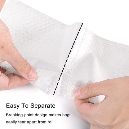 Tebery 300 Counts 4 Gallon Clear Small Garbage Bags Trash Bags, Wastebasket Bin Liners for Bathroom Bedroom Office Trash Can, 6 Rolls