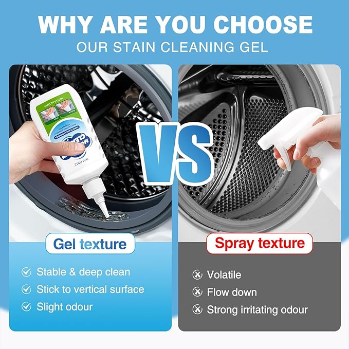 Home Remover Gel, 2 Packs Household Washing Machine Cleaner for Front Loader Washing Machine Seal, Refrigerator Strips, Cleaner For Tiles Grout Bathroom Cleaning Home Kitchen Sink Cleaning