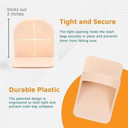 PlasticMill Trash Bags Cinch, Beige, 2 Pack, To Hold Garbage Bags In Place.