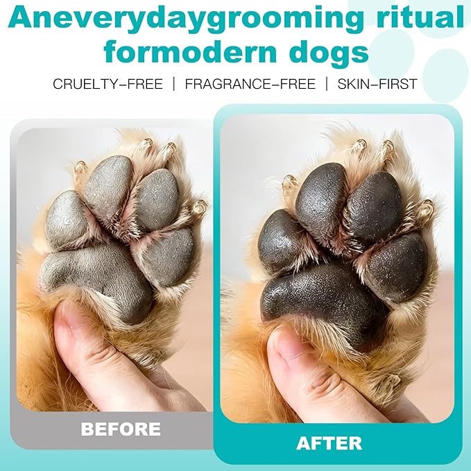 2-in-1 Pet Paw Cleaning Kit: No-Rinse Foam Cleaner & Pet Wipe Gloves, Foam Paw Scrubber for Dogs and Cats - Suitable for Small, Medium, Large Breeds, Puppies & Kittens with Dirty Paws