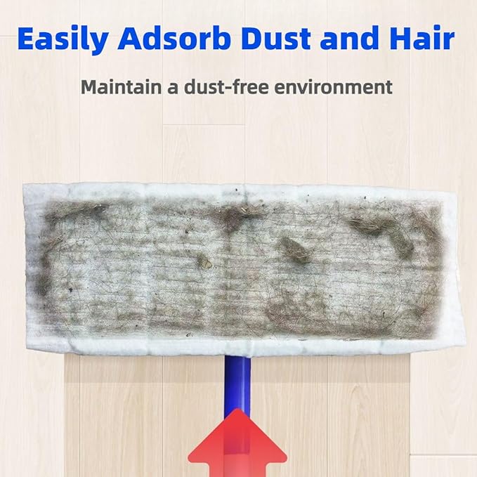 Disposable Dry Sweeping Cloths for KZKR Push Clamp Mop，Compatible with Swiffer Sweeper – 60 Count, 8.6" x 11.8" Refill Pads for Floor Mopping, Dusting & Daily Cleaning (Mop Not Included)