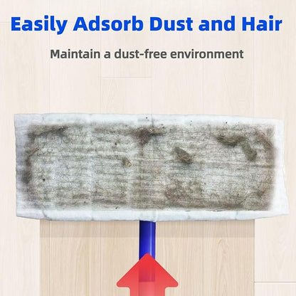 Disposable Dry Sweeping Cloths for KZKR Push Clamp Mop，Compatible with Swiffer Sweeper – 60 Count, 8.6" x 11.8" Refill Pads for Floor Mopping, Dusting & Daily Cleaning (Mop Not Included)