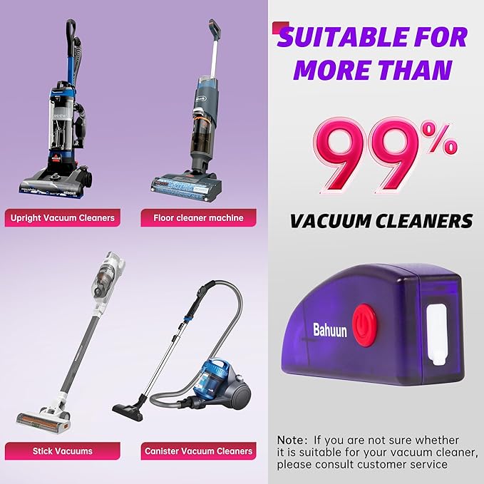 Vacuum Attachment Green Laser Light, Compatible with Dyson V8, V10, V11, V12, V15, Gen5 and All Vacuums, Deep Cleaning Supplies for Dog & Cat Owners, Reveal Hidden Dust on Hard Floor&Pet Hair (Purple)