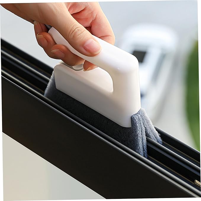 2 Pack Window Track Cleaner Tool, Window Sill Cleaner Reach Brush for Narrow Gaps, Wet & Dry Use, Removable Head.
