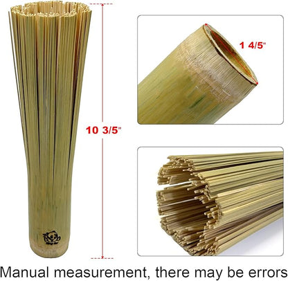 Bamboo Wok Brush 2 Pack – Handmade Natural Scrubbers for Carbon Steel & Cast Iron, 100% Bamboo, No Metal, Eco-Friendly Kitchen Cleaning Brushes for Woks, Pans, Dishes, Teapots(for All Pots)