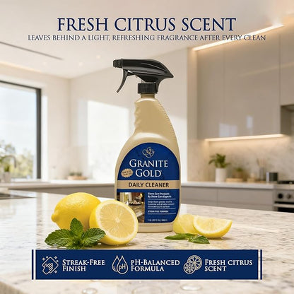 Granite Gold Daily Cleaner for Granite, Marble & Other Natural Stone & Quartz Surfaces, 32 Ounces