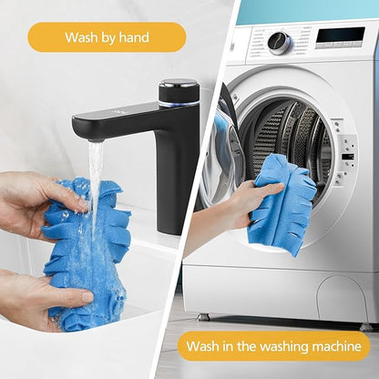 360° Fleece Duster Refills for Swiffer, Washable Refills Reusable Duster Refills Heavy Duty Compatible with Swiffer Hand Duster, Wet and Dry Dual Use Reusable Duster Heads (6 Pack)