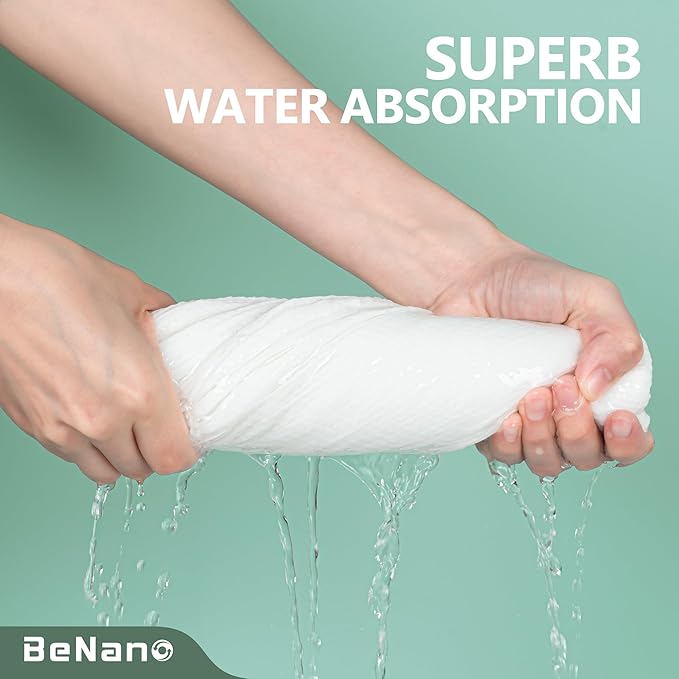 Benano Premium Compressed Towel Tablets Disposable Towel 55.1 in x 27.5 in Large Bath Towel Travel Towel Reusable for Hotel Camping Sports Hiking Beach Swimming Vacation (55.1" x 27.5" (3 Pack))