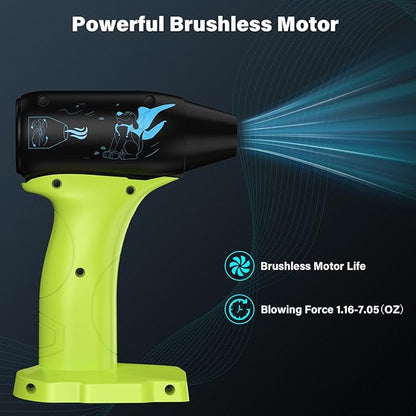 Jet Dry Mini Blower 130000 RPM High Speed Jet Fan, 4 Speed Control, Compatible with Ryobi 18V Battery, Cordless Handheld Blower for Car Drying & Cleaning (Battery Not Included)