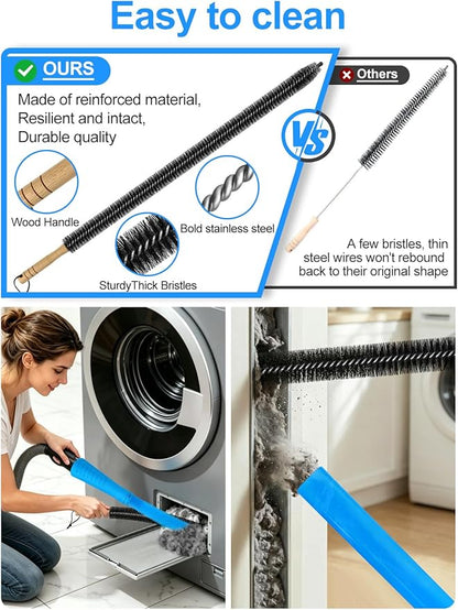 Dryer Vent Hose and Cleaning Kit,Dryer Vent Cleaner Kit,Dryer Vacuum Hose Attachment with Dryer Lint Brush and Dryer Cleaning Hose,Dryer Duct Cleaning Kit,Dryer Lint Cleaner,Dryer Vent Kit,Dryer Vent