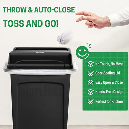 SDSNTE Trash Can Lid Compatible for 16/23 Gallon Slim Jim Trash can, 16 Gallon CleanTek Trash Can, 22 Gallon Highboy Trash Can, Pack of 1