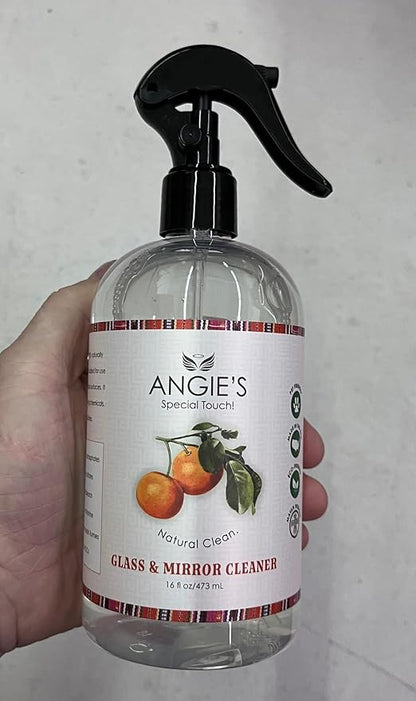 Angie's Special Touch Natural Glass & Mirror Cleaner, 99% Naturally Derived, No Harsh Chemicals, 16 fl oz