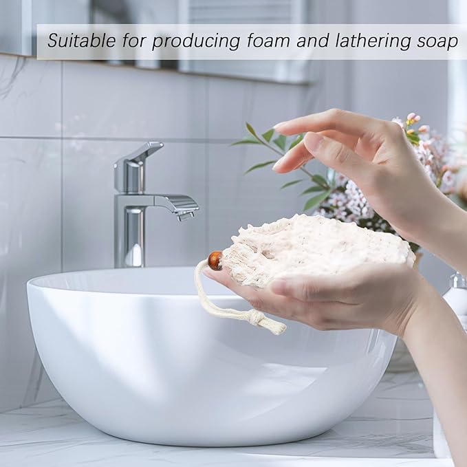 40 Soap Bags Mesh Exfoliating, 100% Natural Sisal Soap Pouch, Soap Savers for Shower Use Like Massaging and Scrubbing
