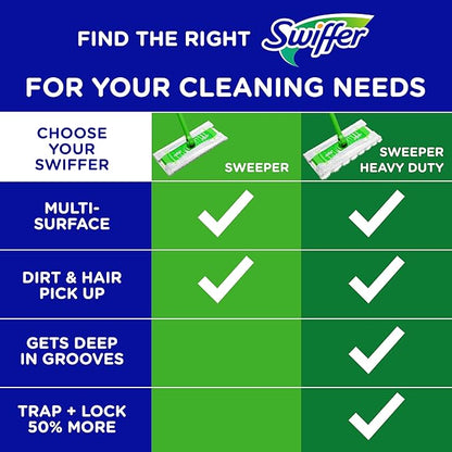 Swiffer Sweep + Mop, Dry Pads Refill, Floor Cleaner for Dirt, Dust, Hair, Cleaning Cloths for Mopping Home, Bathroom, Kitchen, Dust Mop, Floor Duster, Lavender, 52ct (Pack of 3)