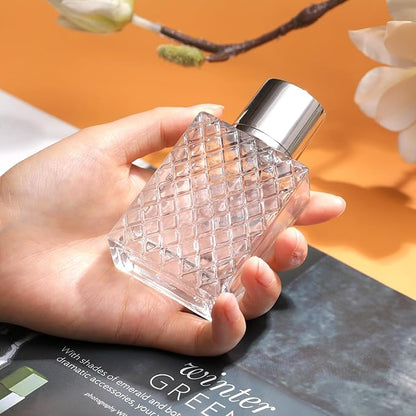 Vintage Glass Spray Bottle - 50ml/1.7 Oz Refillable Perfume Atomizer with 3 Dispenser Types