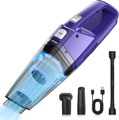 Handheld Vacuum Cordless — 3-In-1 Hand Held Vacuum Rechargeable With 8KPa Suction, Lightweight 1.7 Lbs Handheld Vac, Quick Dust Removal & Cleaning Tool With Accessories Storage For Car, Kitchen & Home