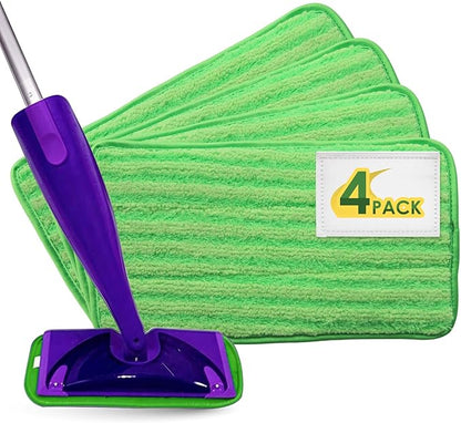 Heavy Duty Microfiber Mop Refill Pads - Extra Thick, Premium Quality Mop Pad Replacements Refills for Wet and Dry Mopping Up Dirt, Dust, Dog Hair and Cat Hair