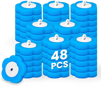 Disposable Toilet Brush and Holder Set, Toilet Wand Refills, 48 Cleaner Refills, Toilet Brush for Toilet Bowl Cleaners, Bathroom Cleaning